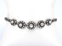 Vintage armband met natuurlijke diamanten - afbeelding 1 van  7