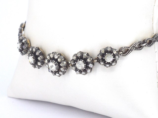 Vintage armband met natuurlijke diamanten - afbeelding 4 van  7