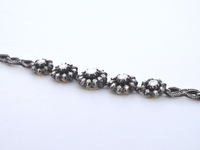 Vintage armband met natuurlijke diamanten - afbeelding 5 van  7