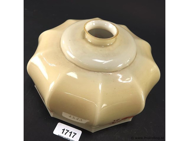 Vintage art deco glazen lampenkap, uit de jaren 30-40 - afbeelding 2 van  5