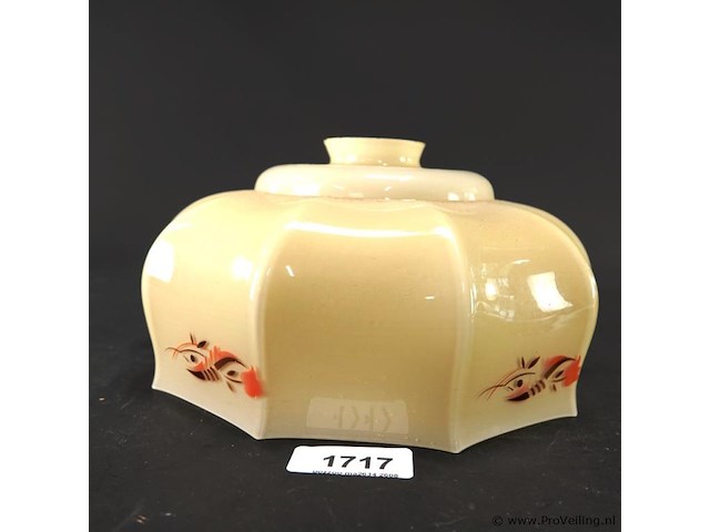 Vintage art deco glazen lampenkap, uit de jaren 30-40 - afbeelding 3 van  5