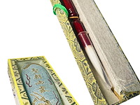 Vintage aziatische calligraphy - inksteen + penseel - afbeelding 5 van  5