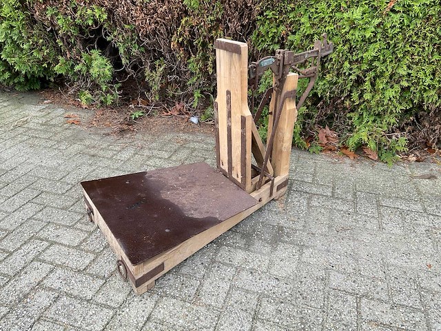 Vintage bascule van eikenhout - 200 kg - afbeelding 1 van  7