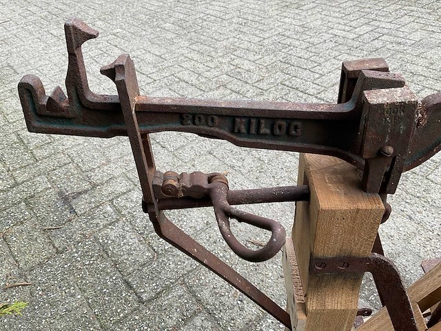 Vintage bascule van eikenhout - 200 kg - afbeelding 5 van  7