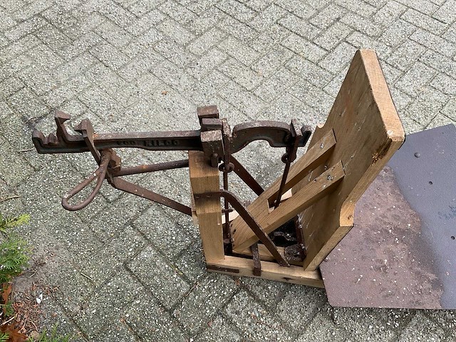Vintage bascule van eikenhout - 200 kg - afbeelding 6 van  7
