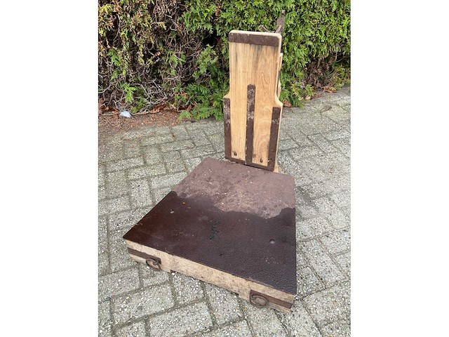 Vintage bascule van eikenhout - 200 kg - afbeelding 7 van  7