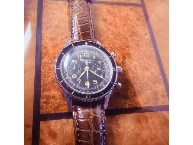 Vintage blancpain air command herenhorloge - inclusief doos - afbeelding 5 van  12