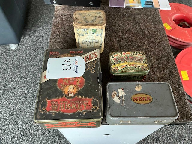 Vintage blik (4x) - afbeelding 1 van  5