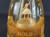 Vintage bols ballerina likeurfles met een ingebouwd muziekdoosje en een dansende ballerina - afbeelding 3 van  5