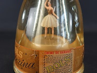 Vintage bols ballerina likeurfles met een ingebouwd muziekdoosje en een dansende ballerina - afbeelding 4 van  5
