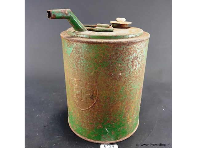 Vintage bp/pielkenrood metalen olie- of petroleumkan - afbeelding 1 van  7