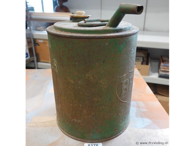 Vintage bp/pielkenrood metalen olie- of petroleumkan - afbeelding 1 van  6