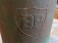 Vintage bp/pielkenrood metalen olie- of petroleumkan - afbeelding 2 van  6