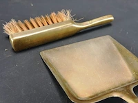 Vintage brons/messing schuier met borstel - afbeelding 4 van  5