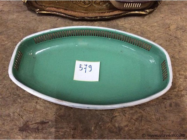 Vintage broodmandje email - afbeelding 1 van  2