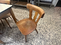 Vintage caféstoel jaren 50 (8x) met kantinetafel - afbeelding 1 van  3