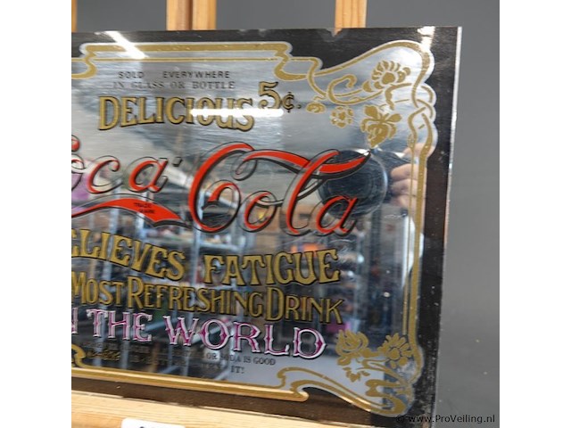 Vintage coca-cola reclamespiegel - afbeelding 3 van  5