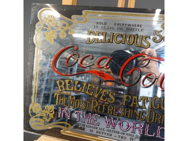 Vintage coca-cola reclamespiegel - afbeelding 4 van  5