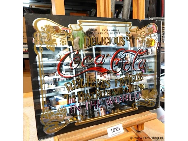 Vintage coca-cola reclamespiegel - afbeelding 1 van  5