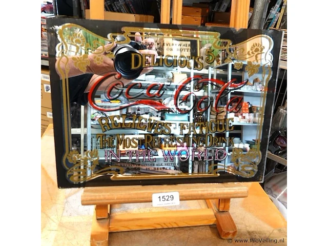 Vintage coca-cola reclamespiegel - afbeelding 2 van  5