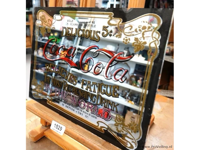 Vintage coca-cola reclamespiegel - afbeelding 3 van  5