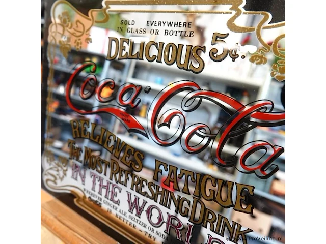 Vintage coca-cola reclamespiegel - afbeelding 4 van  5