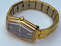Vintage commodoor mechanisch verguld horloge - afbeelding 4 van  7