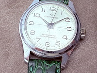 Vintage continental swiss time mechanisch horloge - afbeelding 1 van  7