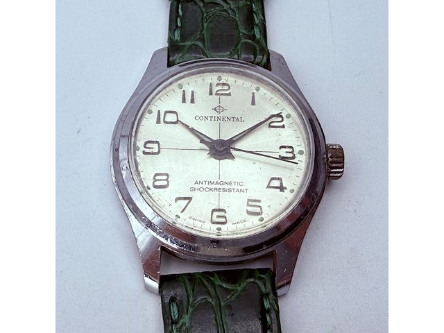 Vintage continental swiss time mechanisch horloge - afbeelding 3 van  7