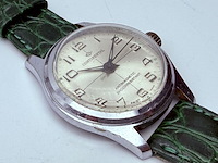 Vintage continental swiss time mechanisch horloge - afbeelding 4 van  7