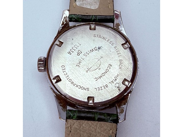 Vintage continental swiss time mechanisch horloge - afbeelding 7 van  7