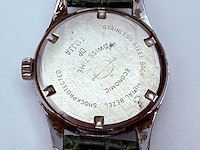 Vintage continental swiss time mechanisch horloge - afbeelding 7 van  7