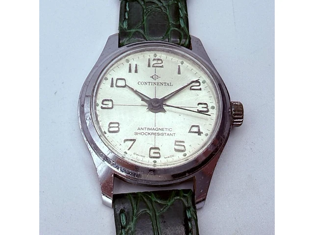Vintage continental swiss time mechanisch horloge - afbeelding 3 van  7