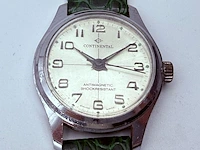 Vintage continental swiss time mechanisch horloge - afbeelding 3 van  7