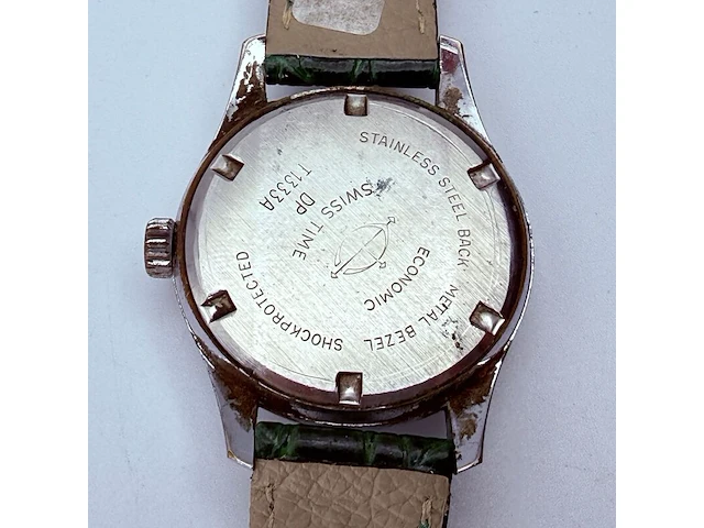 Vintage continental swiss time mechanisch horloge - afbeelding 7 van  7
