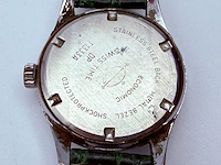 Vintage continental swiss time mechanisch horloge - afbeelding 7 van  7