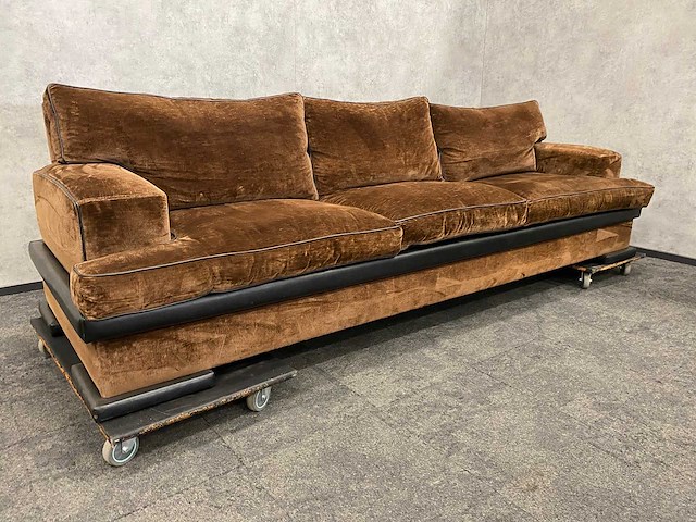 Vintage design bank '70-'80 velours - afbeelding 1 van  14