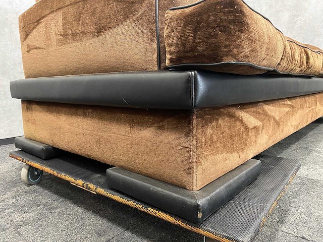 Vintage design bank '70-'80 velours - afbeelding 3 van  14