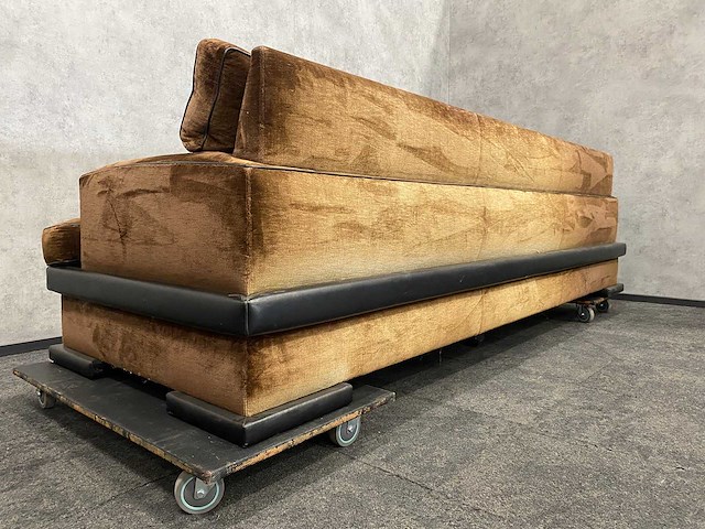Vintage design bank '70-'80 velours - afbeelding 6 van  14