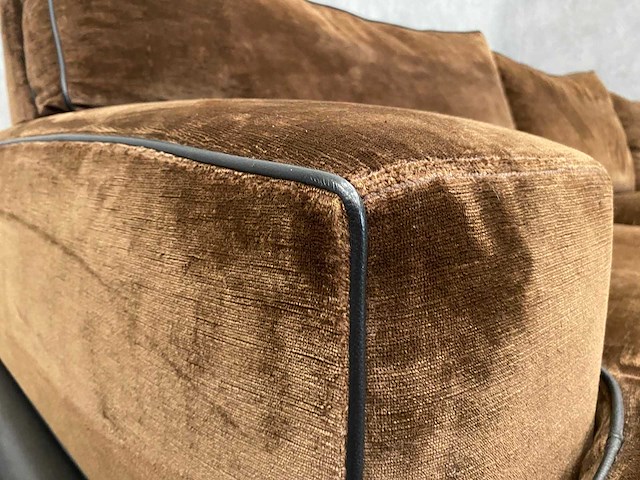 Vintage design bank '70-'80 velours - afbeelding 8 van  14