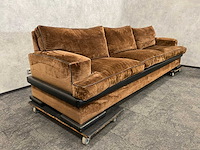 Vintage design bank '70-'80 velours - afbeelding 10 van  14