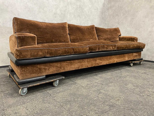 Vintage design bank '70-'80 velours - afbeelding 13 van  14