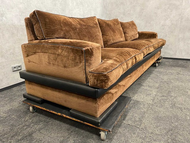 Vintage design bank '70-'80 velours - afbeelding 14 van  14