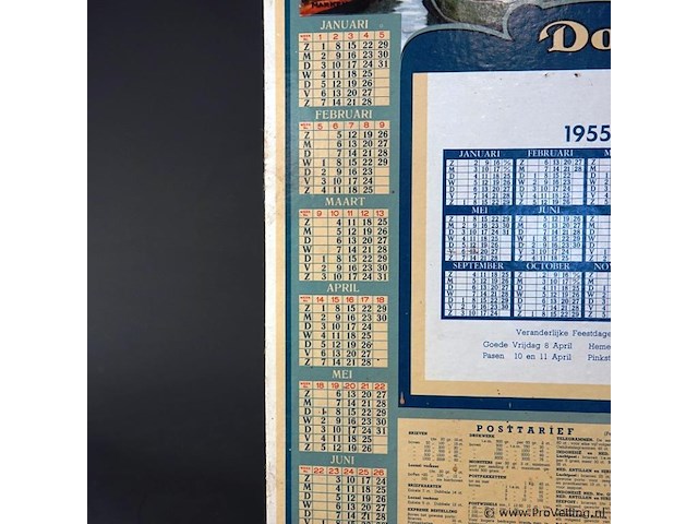 Vintage douwe egberts reclamekalender uit de jaren 50 - afbeelding 6 van  7