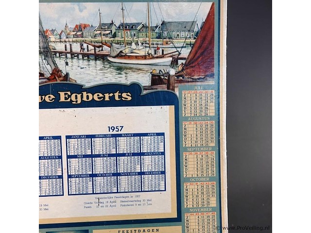 Vintage douwe egberts reclamekalender uit de jaren 50 - afbeelding 7 van  7