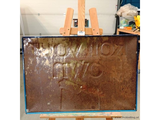 Vintage drum tabak reclamebord roll your own metalen bord - afbeelding 5 van  5