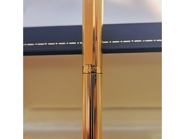 Vintage dunhill goldplated balpen - afbeelding 8 van  10