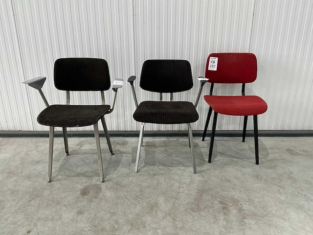 Vintage eetkamerstoel (3x)ahrend cirkel - afbeelding 1 van  6