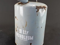 Vintage emaille 10 liter petroleum kan - afbeelding 1 van  7