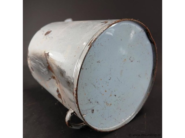 Vintage emaille 10 liter petroleum kan - afbeelding 6 van  7